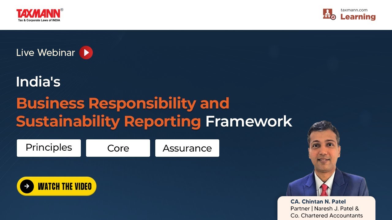 #TaxmannWebinar | India's Business Responsibility and Sustainability Reporting Framework