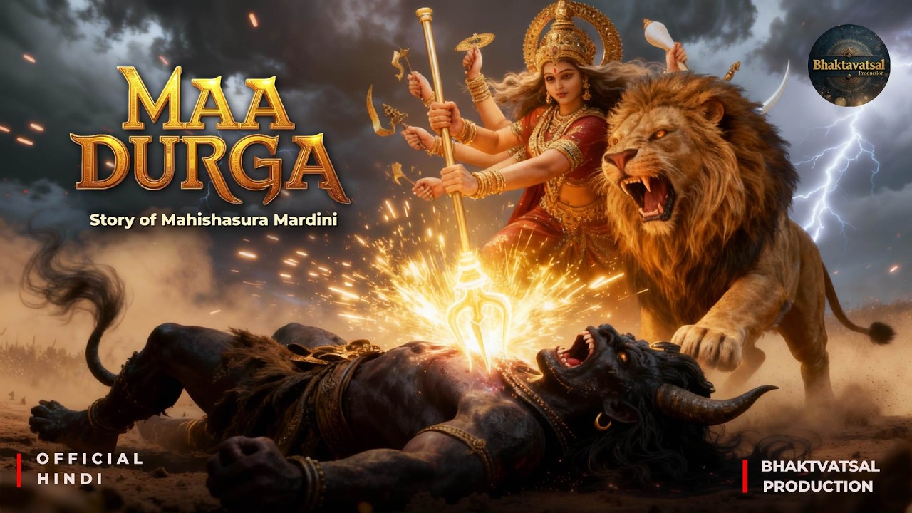 Maa Durga's Epic Battle vs Mahishasura | महिषासुर वध कथा #navratri