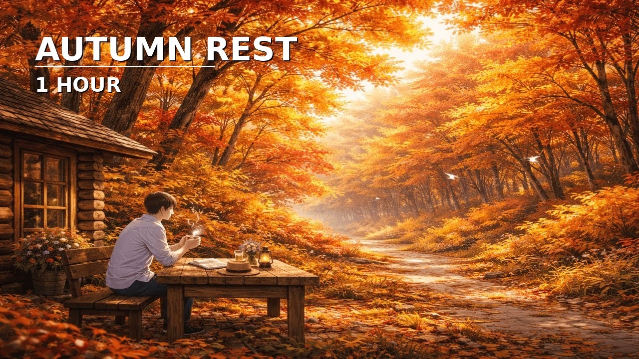 1 Hour Sleep Music 🍂 “Comfort in the Autumn Forest” | Piano & Birdsong | Anxiety Relief & Calm Rest