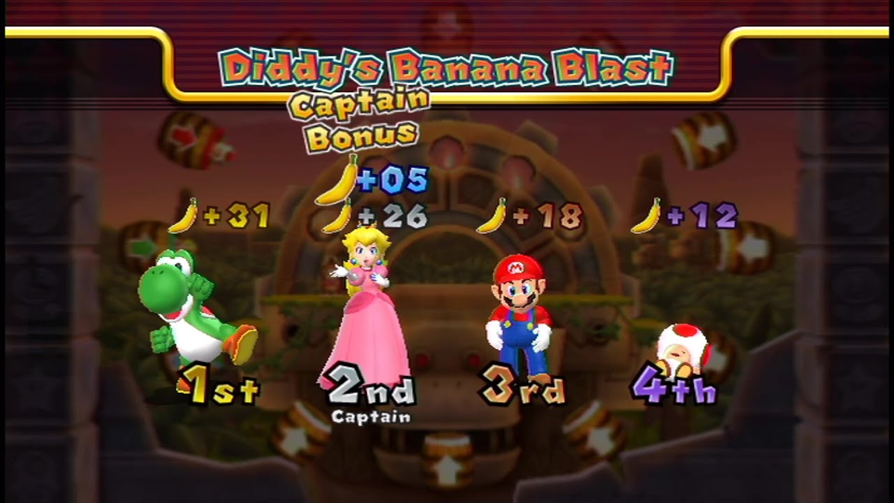 Mario Party 9 #2 DK's Jungle Ruins (Yoshi Vs Toad Vs Peach Vs Mario)