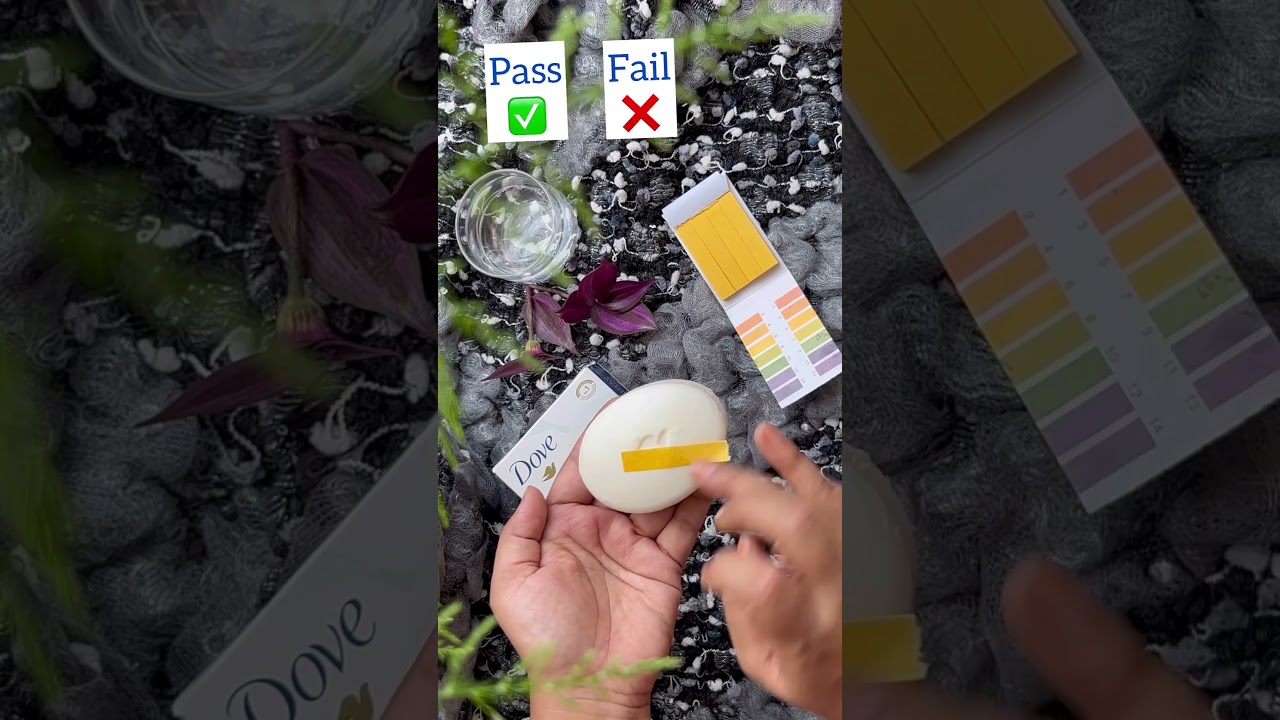 Dove Soap pH test | Must watch before you purchase | #shorts #phtest #phtesting #shortvideo