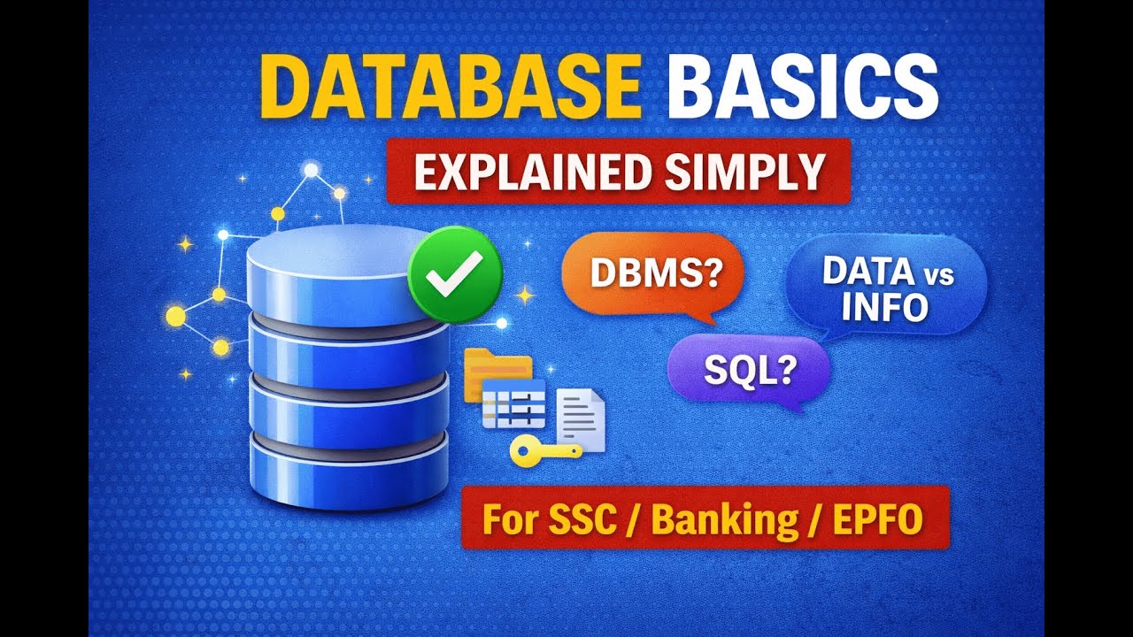 ## 🗄️ **DATABASE BASICS | DBMS Explained Simply for Exams & Beginners**