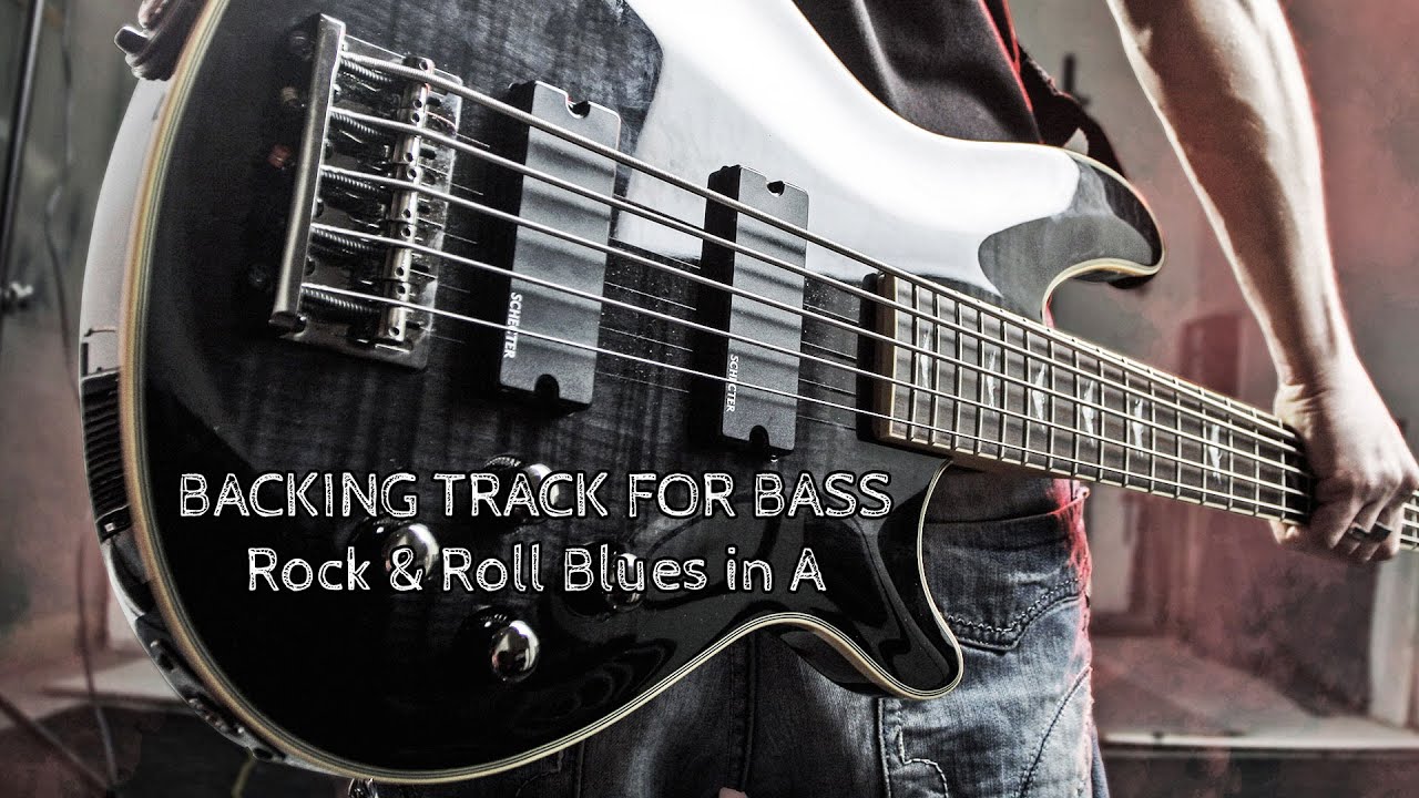 Bass Backing Track Rock & Roll Blues in A