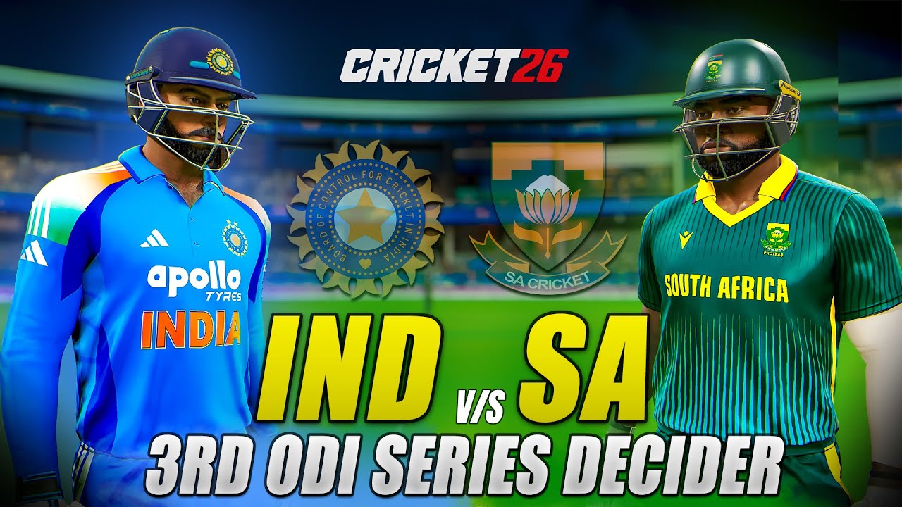 SERIES DECIDER - 🇮🇳IND vs SA🇿🇦 3rd ODI | CRICKET 26 GAMEPLAY