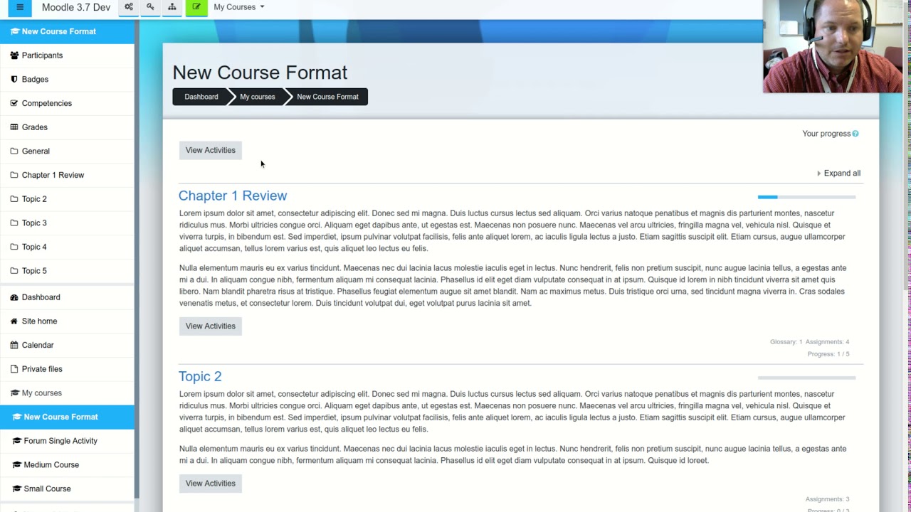 Moodle plugins directory: Collapsible Topics format
