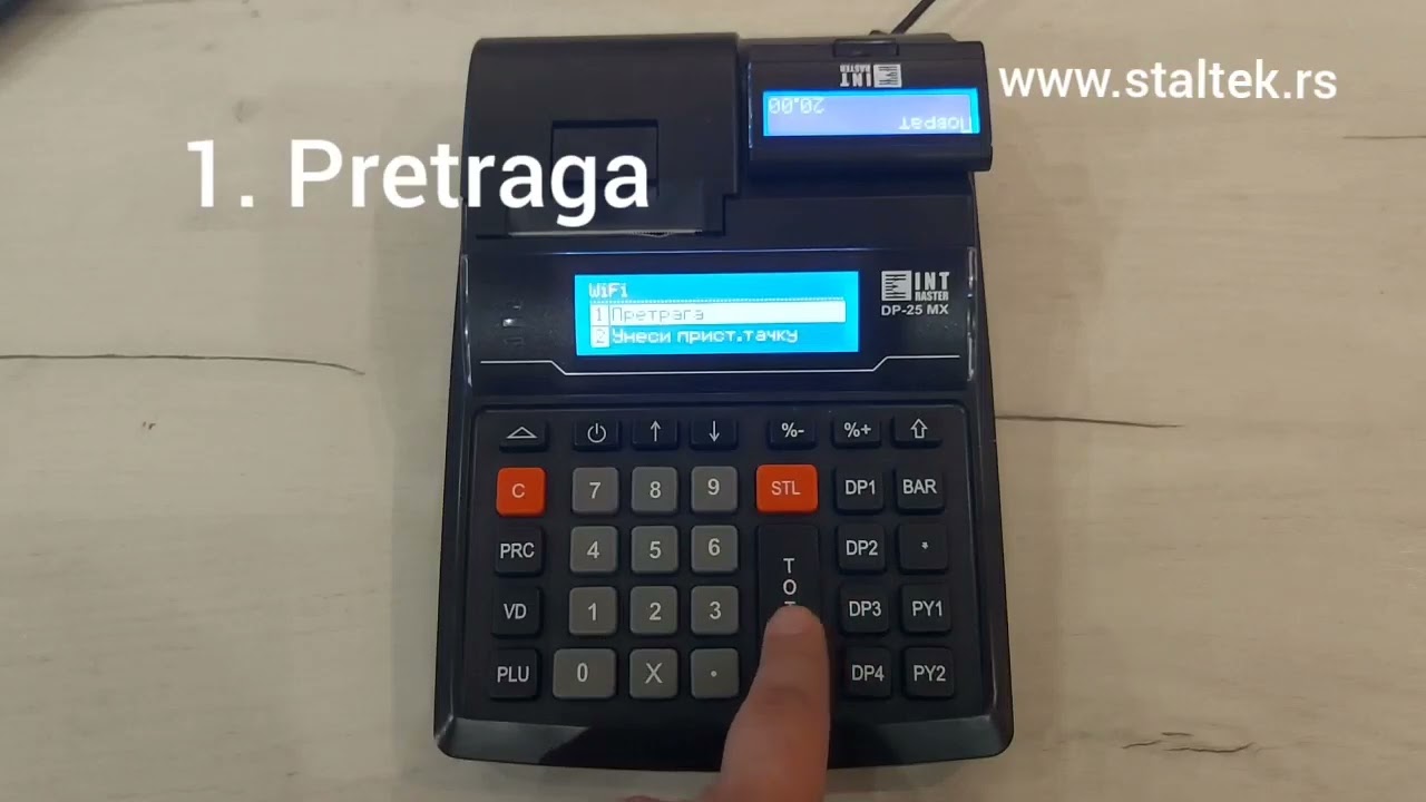 Povezivanje kase DP-25 MX, DP-150 MX i WP-50 na Wi-Fi