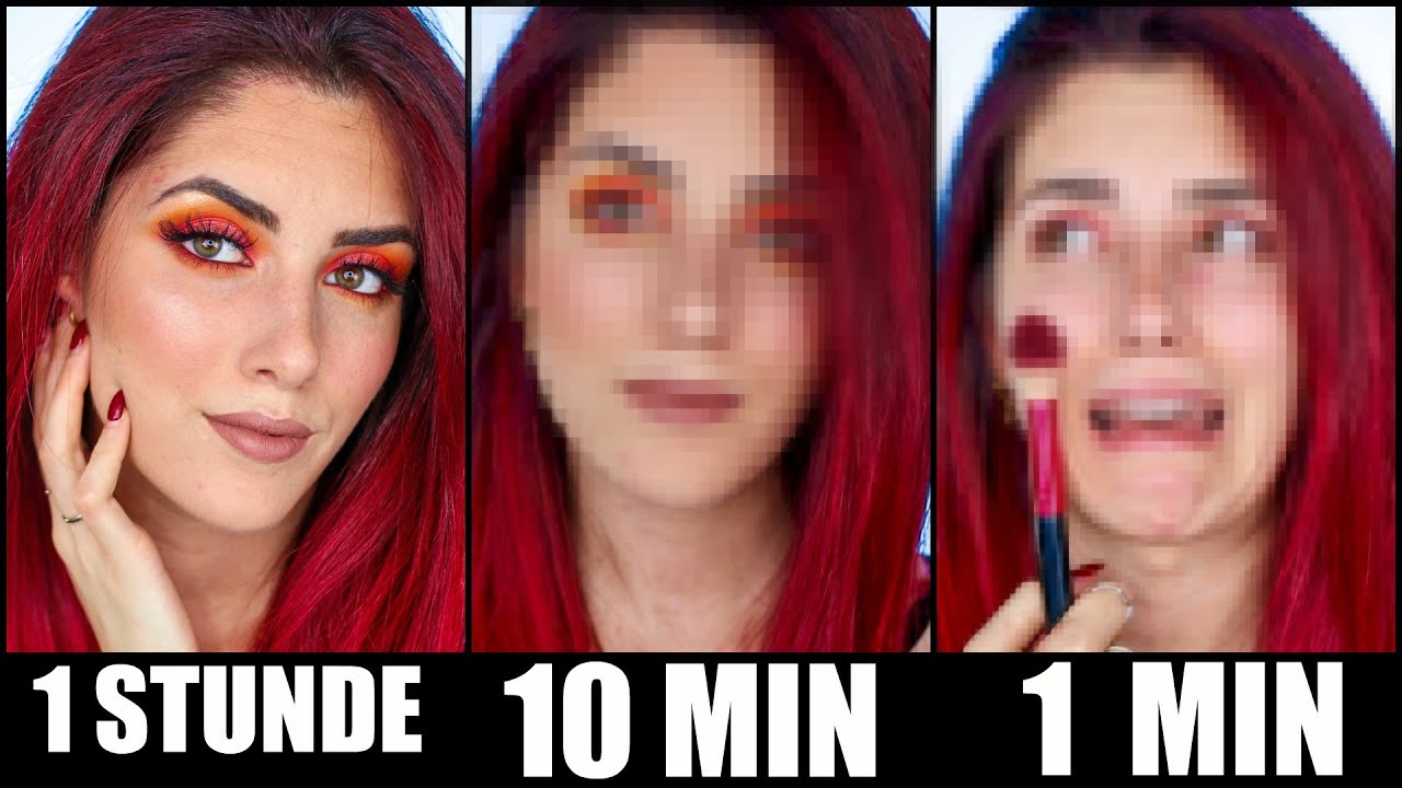 Make up schminken in 1 Stunde VS. 10 Minuten VS. 1 minute I Luisacrashion
