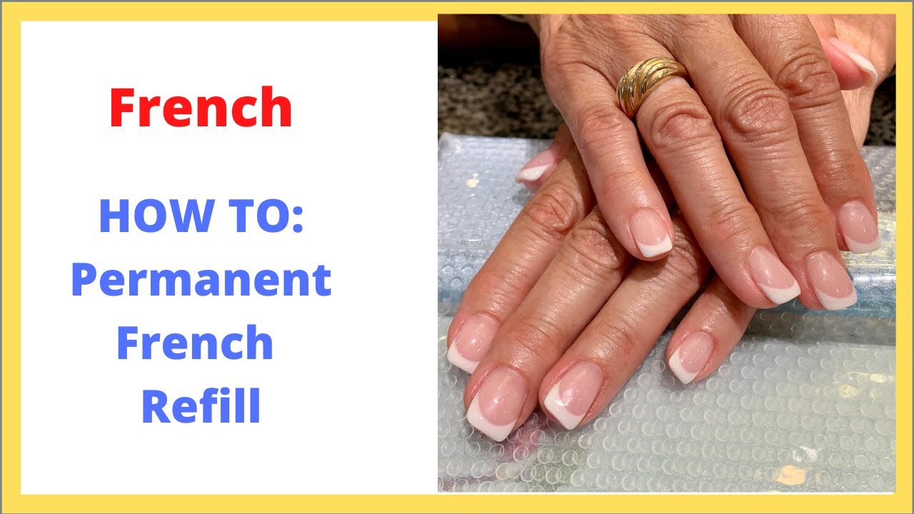 Permanent french uv gel manicure | How to: Refill gel nails | 프렌치네일 | 하드젤