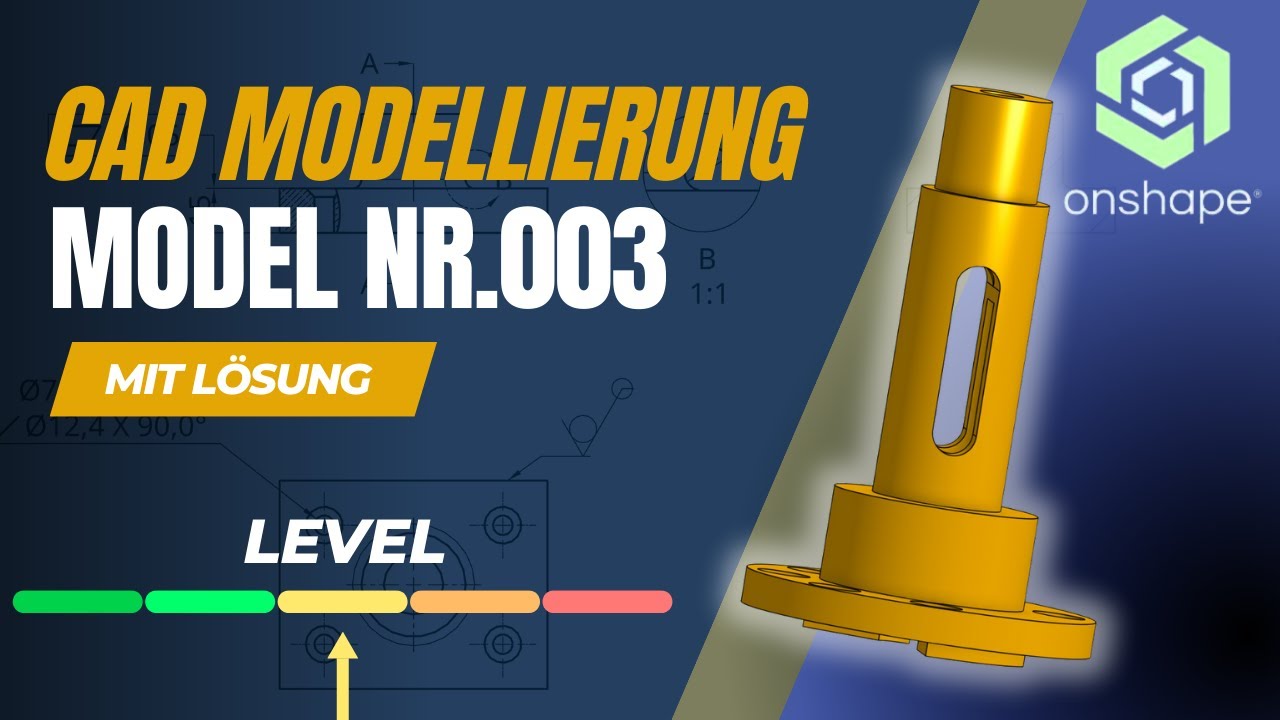 CAD Übung #003 in Onshape | Schritt-für-Schritt Lösung | Tutorial Deutschh
