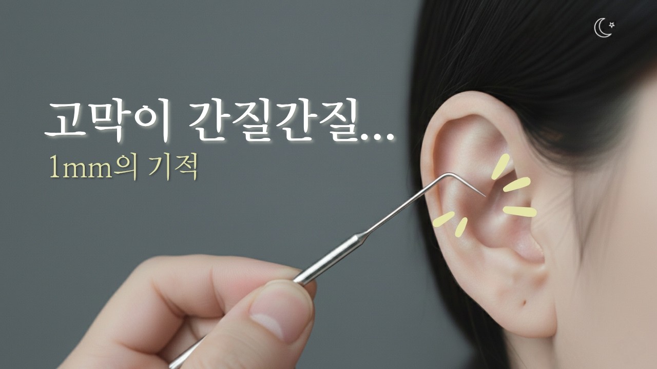 고막이 간질간질, 1mm씩 천천히 움직이는 노토킹 귀청소 ASMR