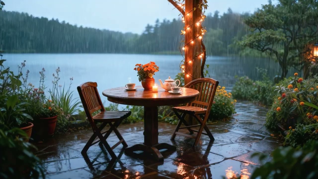 The soothing sound of rain is the music played by nature, Helps relax and sleeping