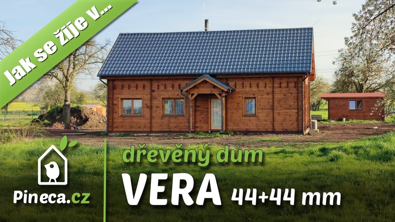 🏠 Naše realizace - Dřevěný rodinný dům VERA 127m² 66+66mm | Pineca.cz