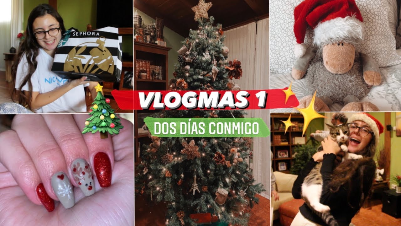 Dos días conmigo VLOGMAS 1 | Decoración navideña, uñas de navidad... 🎄😍