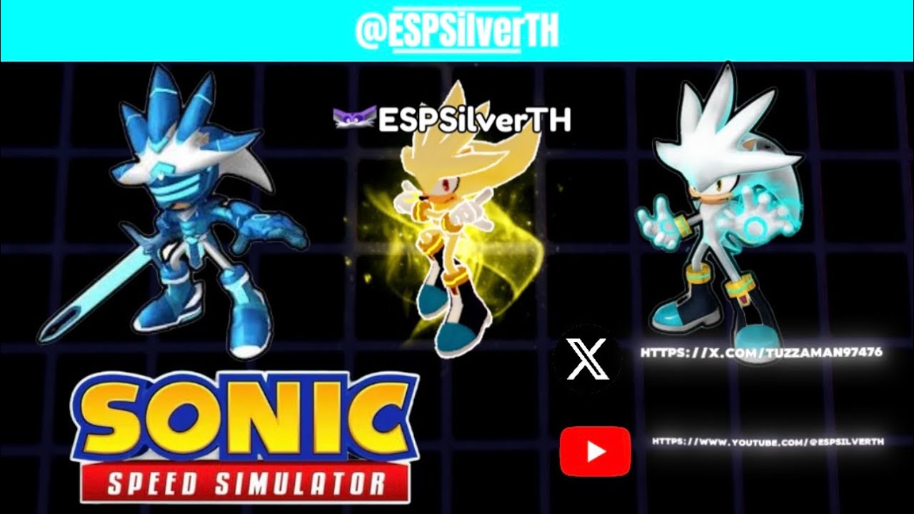 Every SILVER SKIN that I have Inside of Sonic Speed Simulator !!!!!