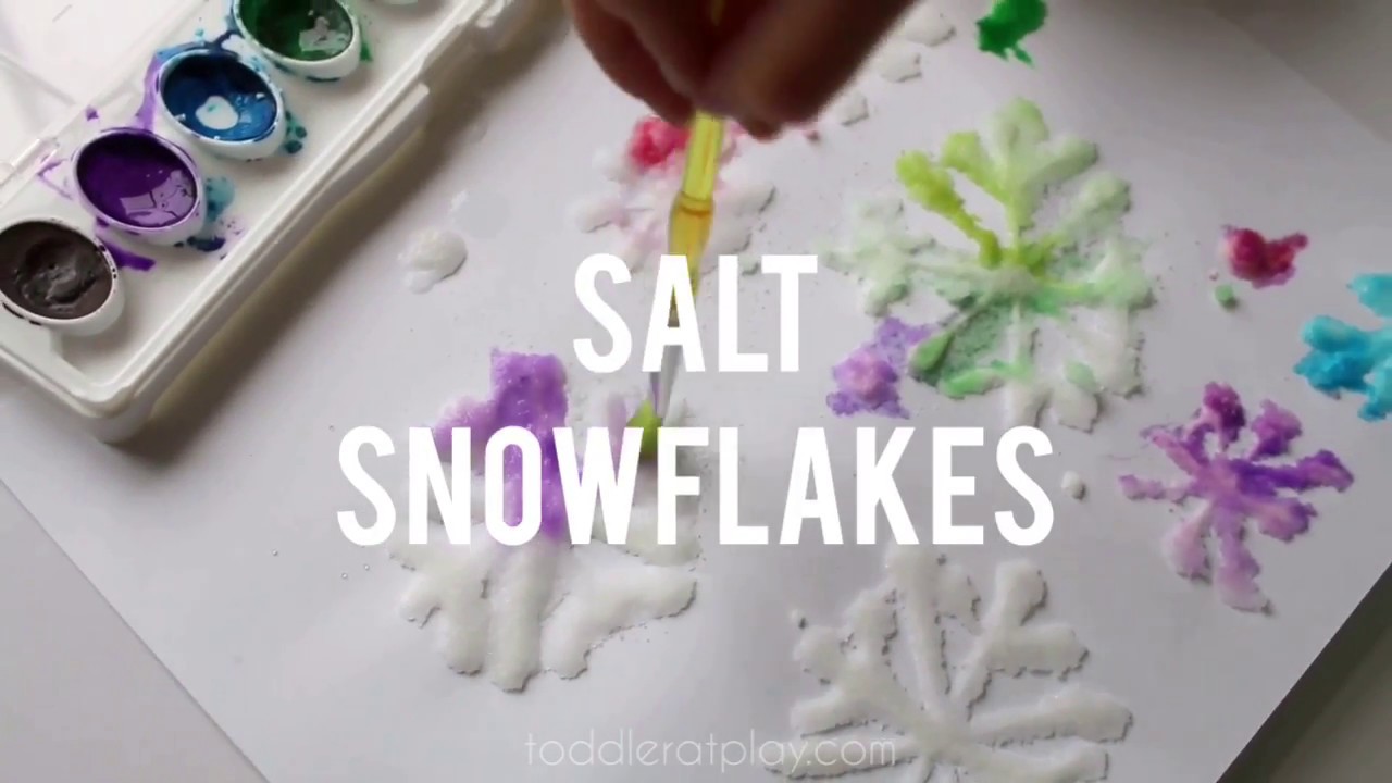 Salt Snowflakes | Fun Kids Painting Idea
