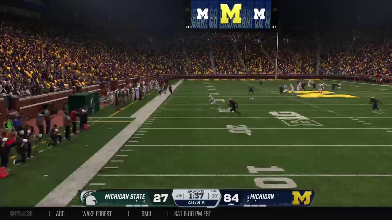 CFB 26 Michigan Dynasty S9 Wk11 vs Michigan State