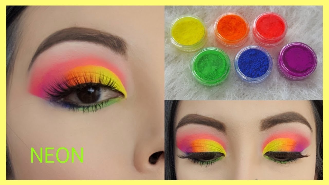 MAQUILLAJE CON PIGMENTOS NEON | KARENCITA TAPIA