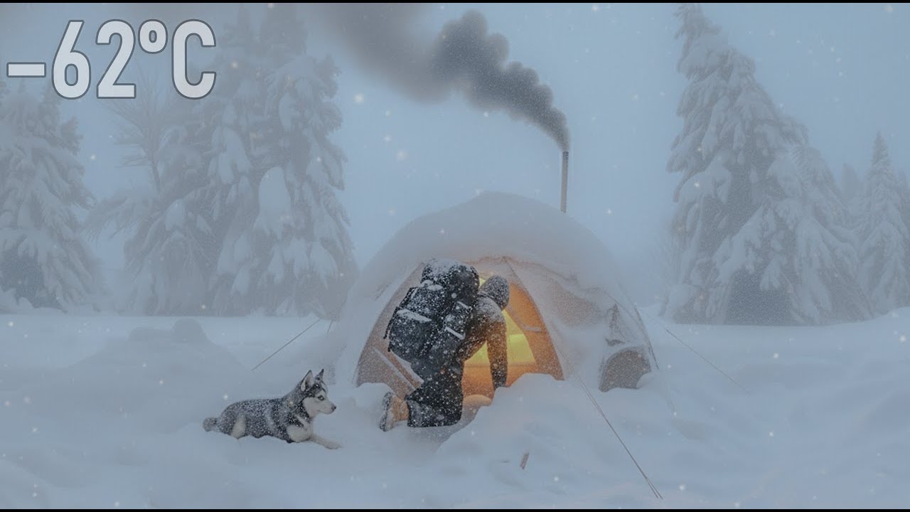 I Survived -62°C in a Hot Tent | Extreme Off Grid Winter Life #2