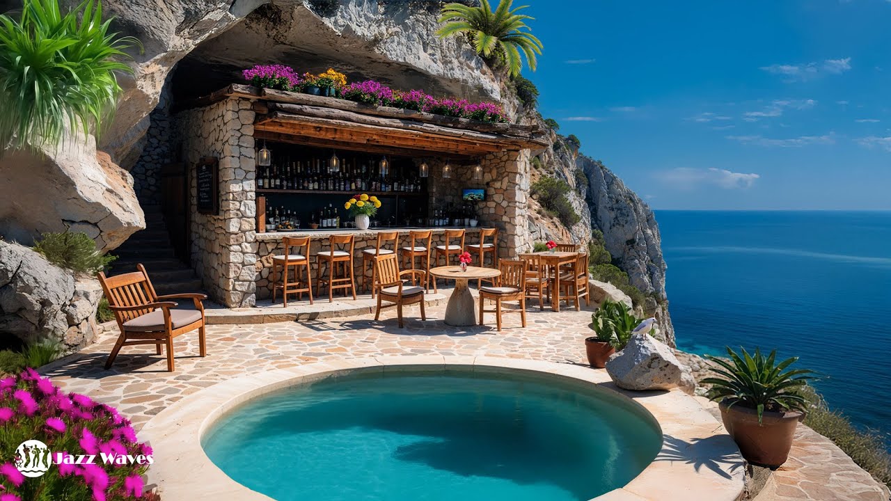 Cliffside Escape & Ocean Waves | Soft Jazz for Relaxation & Chill Vibes