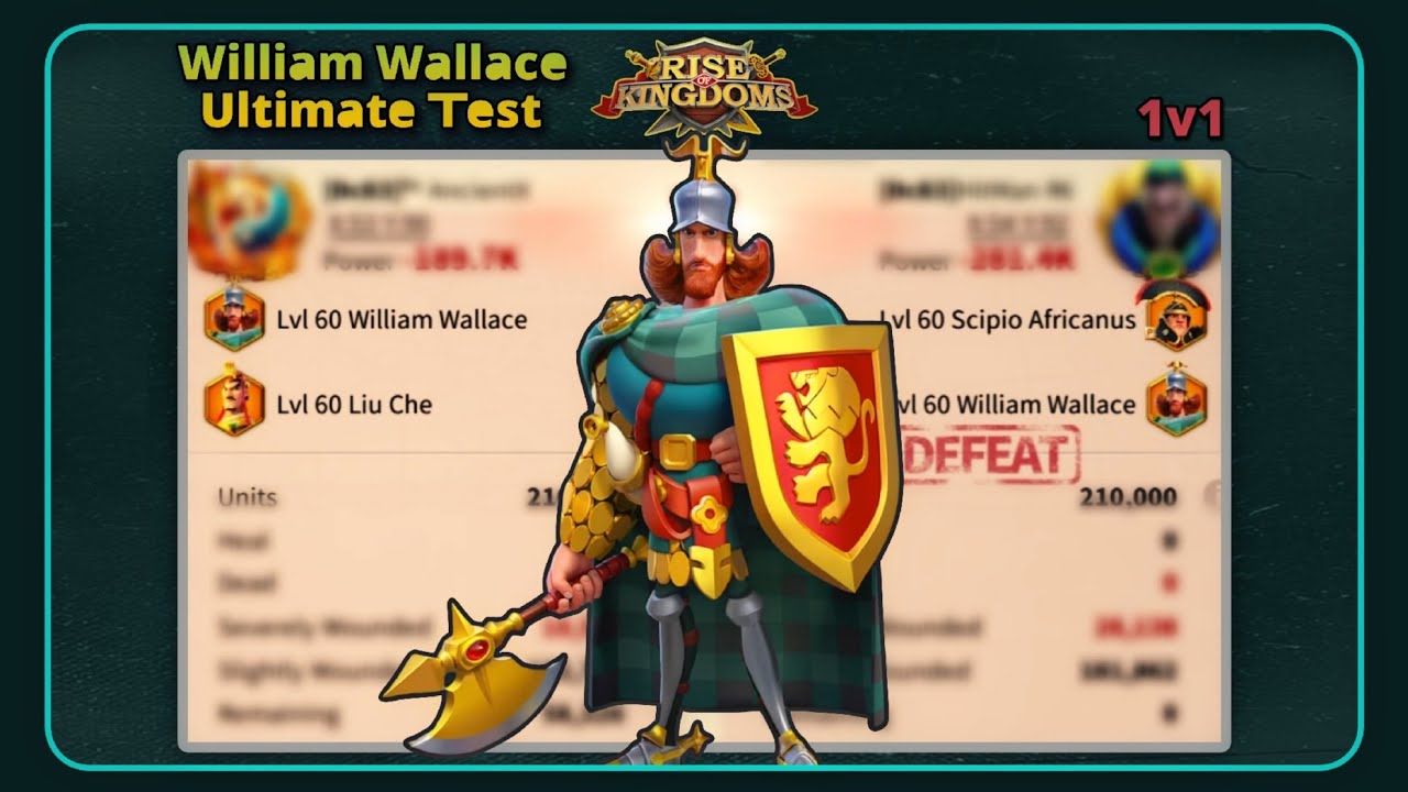 William Wallace Ultimate Test - Rise of Kingdoms