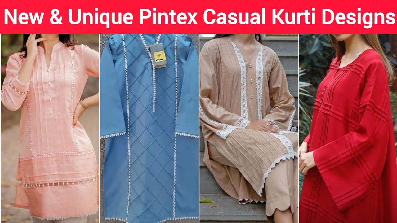 New Trendy Pintex Plain Casual Dress Designs 2022/Latest Plain Kurti Designs/New Shirts Designs