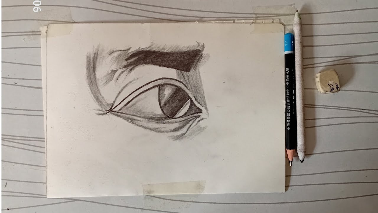 How to sketch and shade an eye .
