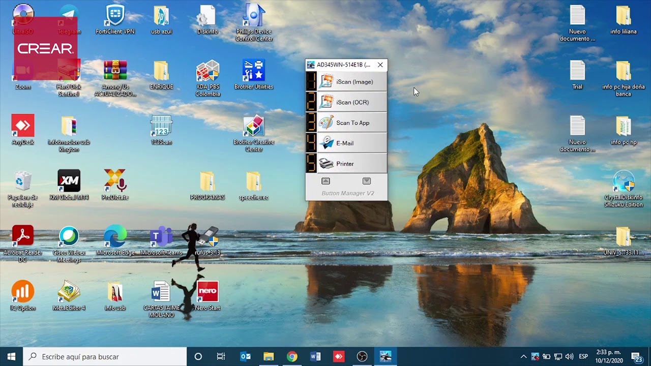 Instalación en red y usb escaner AD345wn