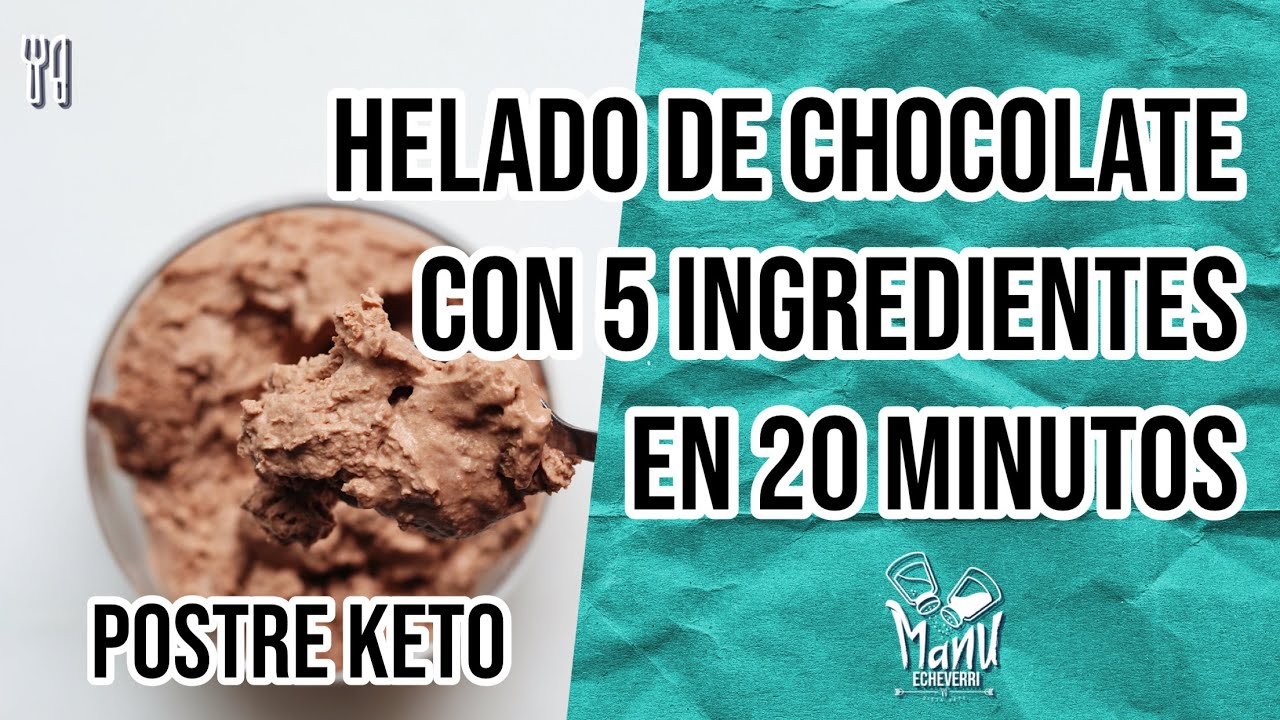 🍦HELADO DE CHOCOLATE KETO CON 5 INGREDIENTES ESTILO FROSTY | KETO CHOCOLATE FROSTY | Manu Echeverri