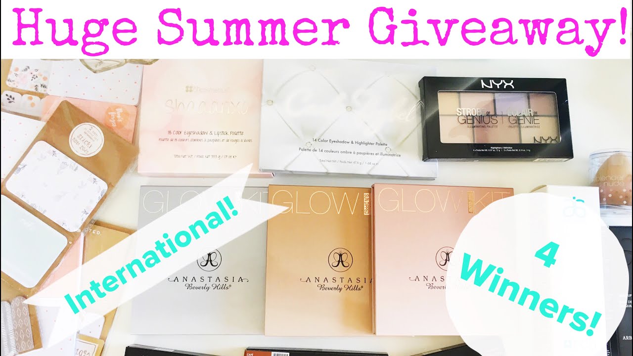 *CLOSED* Huge Summer International Giveaway! Anastasia Beverly Hills, Arbonne + More!!!