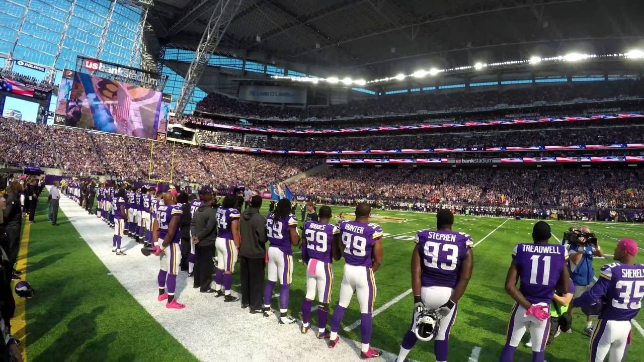 National Anthem - 2016 MN Vikings - US Bank Stadium - Esera Tuaolo/David Feily