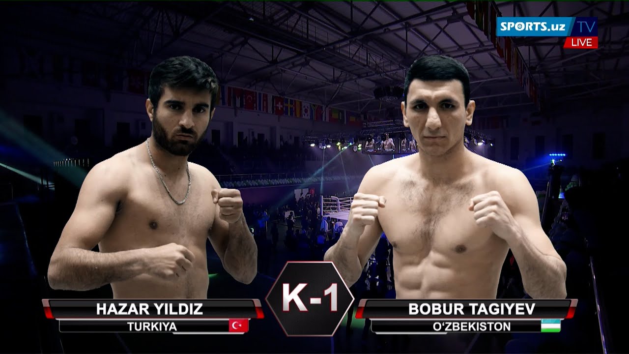 Тўлиқ Жанг! HD.  Бобур Тагиев VS Хазар Йилдиз. K-1