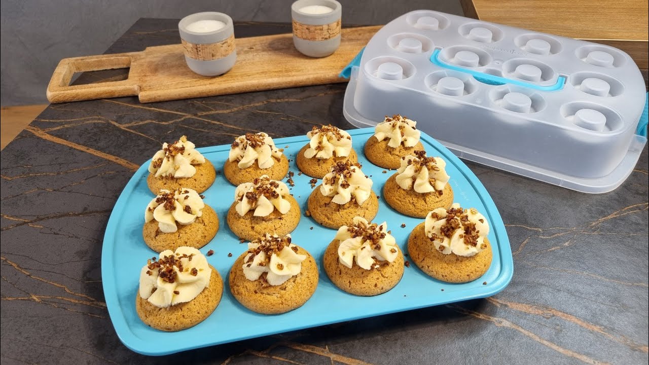 Zimt-Cupcakes mit Vanille-Frischkäse-Frosting 🧁, einfach und mega lecker!