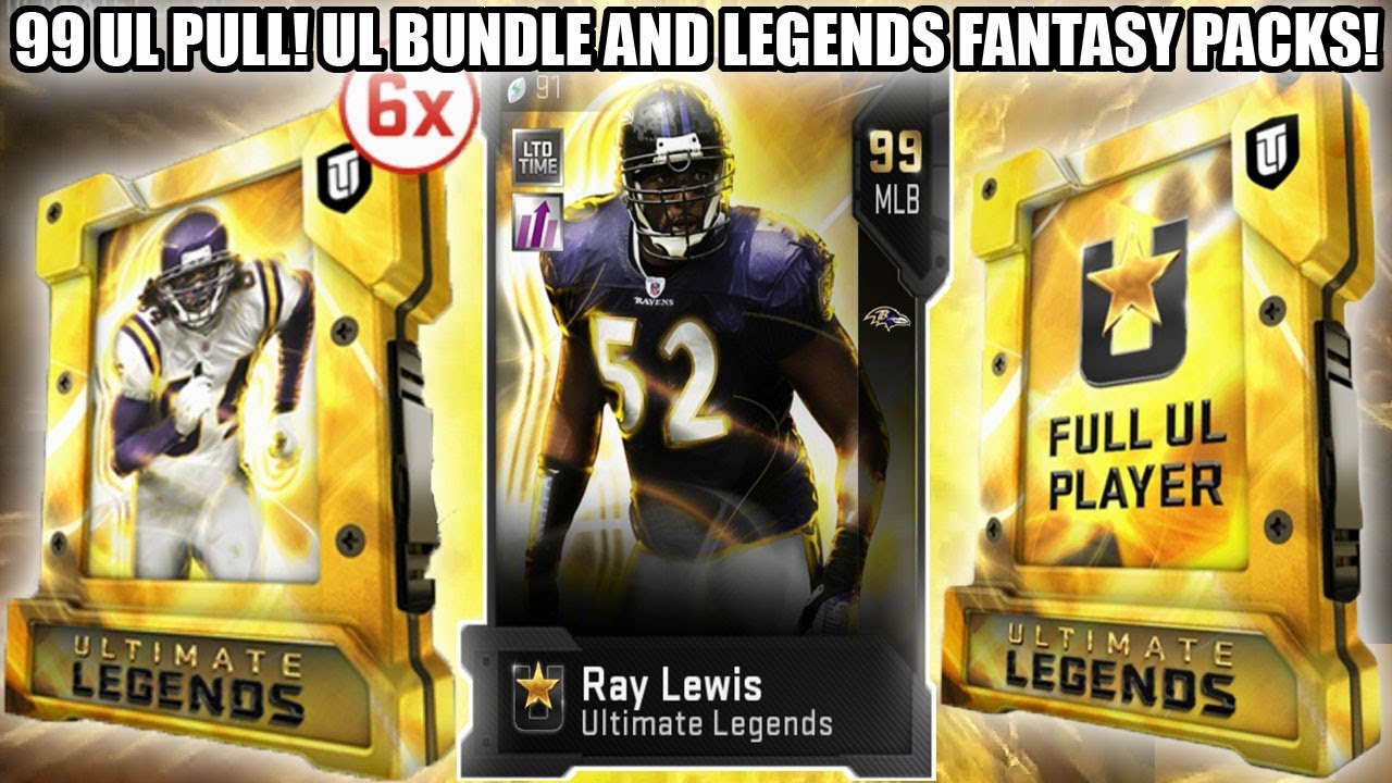99 OVERALL ULTIMATE LEGEND PULL! UL BUNDLE AND LEGEND FANTASY PACKS! | MADDEN 19 ULTIMATE TEAM