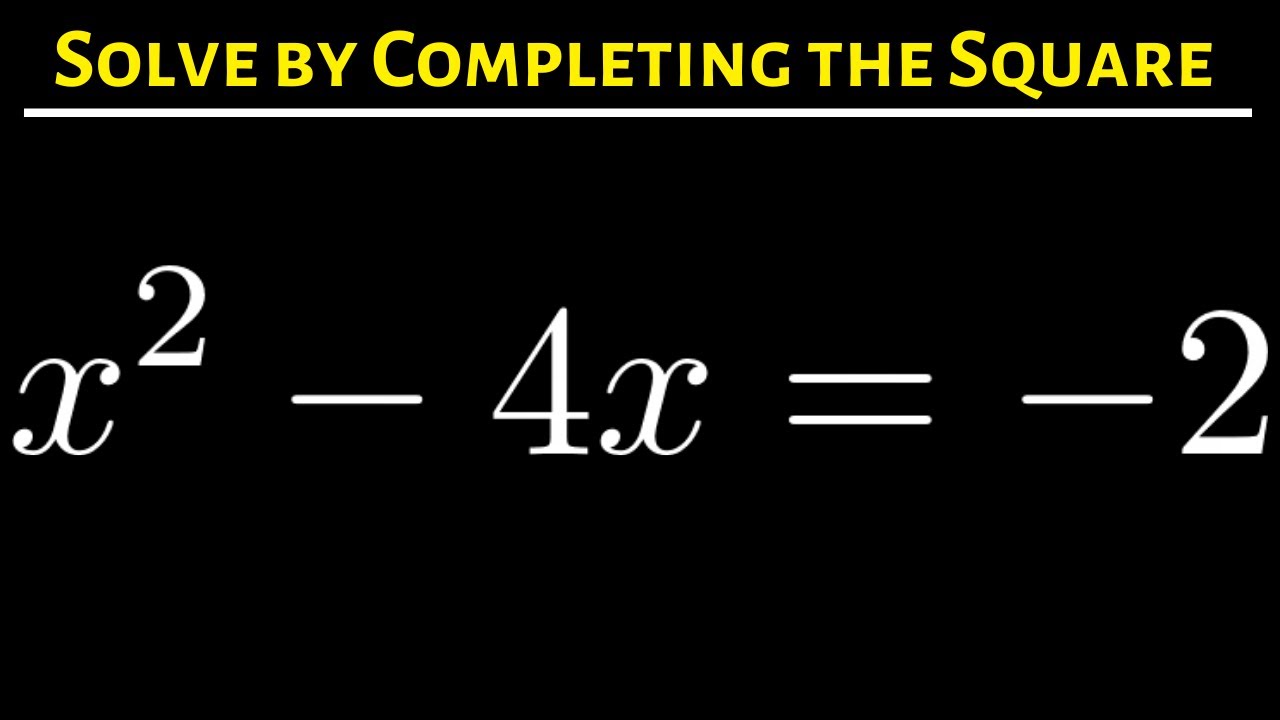 #6. Solve the Quadratic Equation by Completing the Square