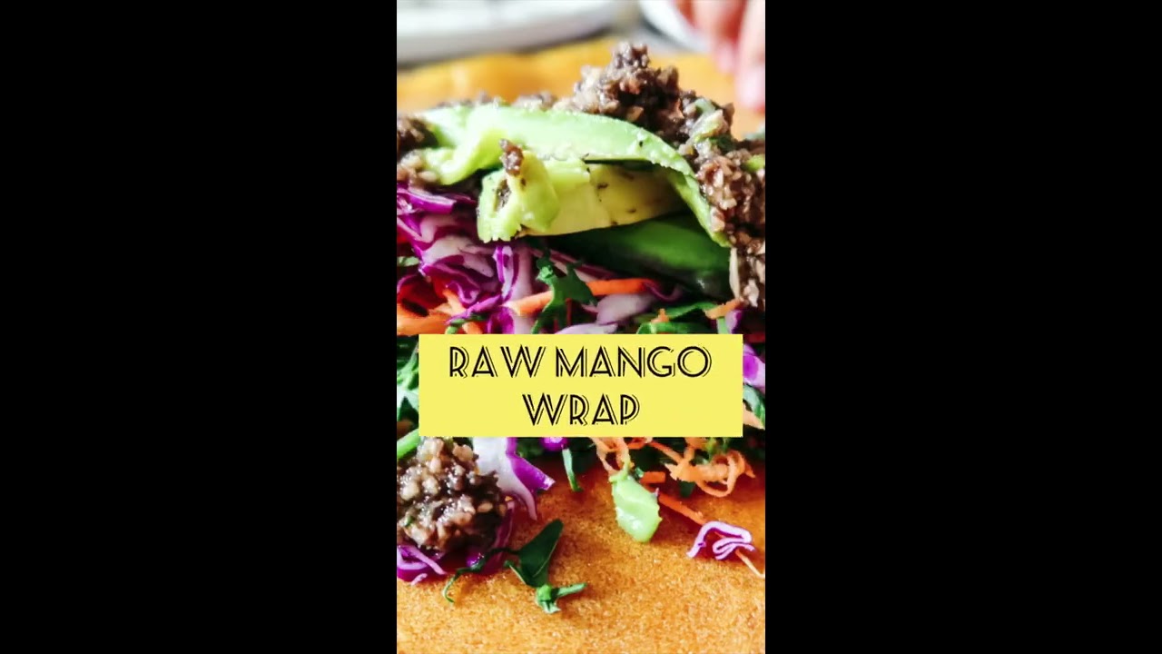 Raw Vegan Mango wrap easy video recipe!