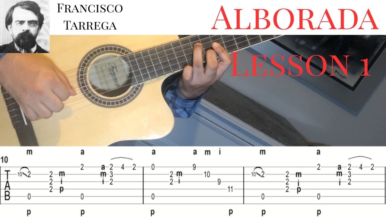 Alborada Classical Guitar Lesson 1 of 4 Francisco Tarrega