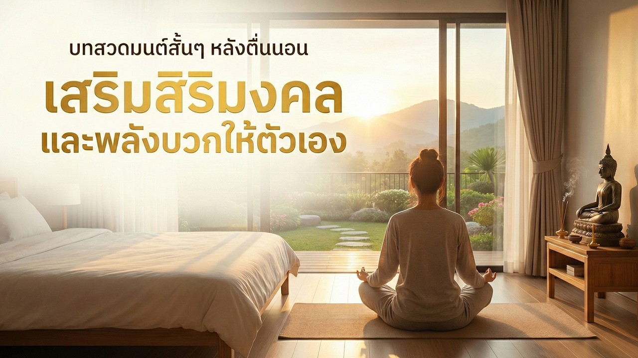 บทสวดมนต์สั้นๆ หลังตื่นนอน 🙏 เสริมสิริมงคล & พลังบวกให้ชีวิตเฮงตลอดวัน! ✨ #เสริมสิริมงคล #พลังบวก