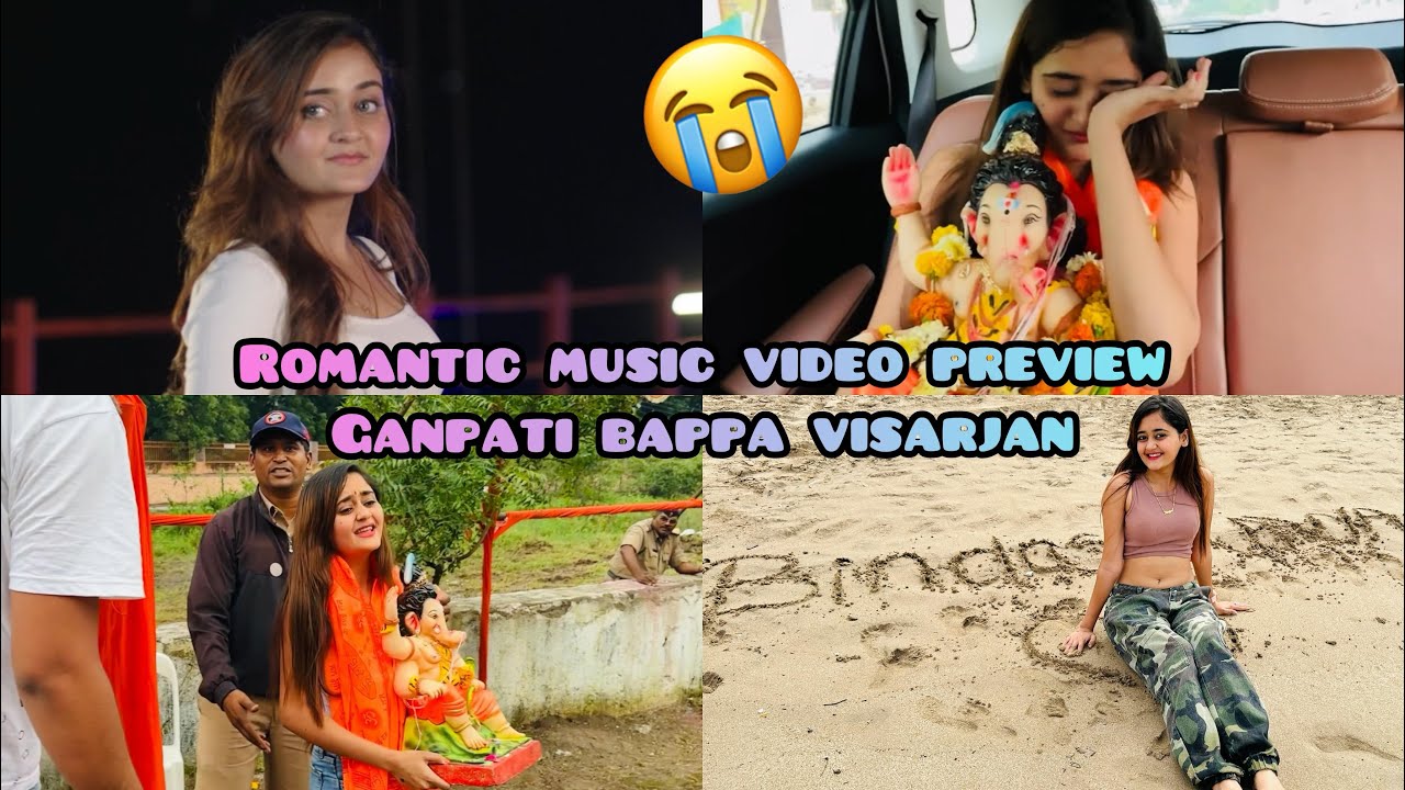 WOW! Romantic Music Video ka Preview aya 😭Ganpati Bappa ke Visarjan ne Rula Diya Bindass Kavya ko