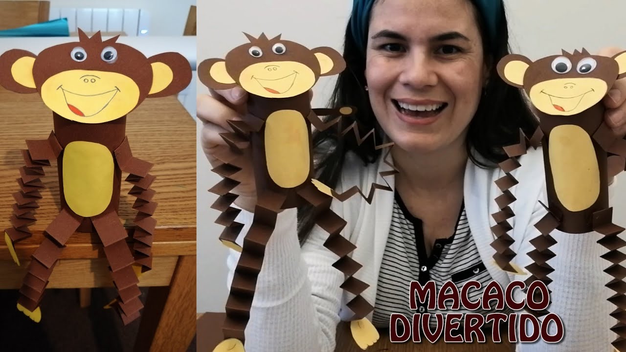 COMO fazer RAPIDO um MACACO de PAPEL \ROLO de PAPEL Higiênico 🐵🐵