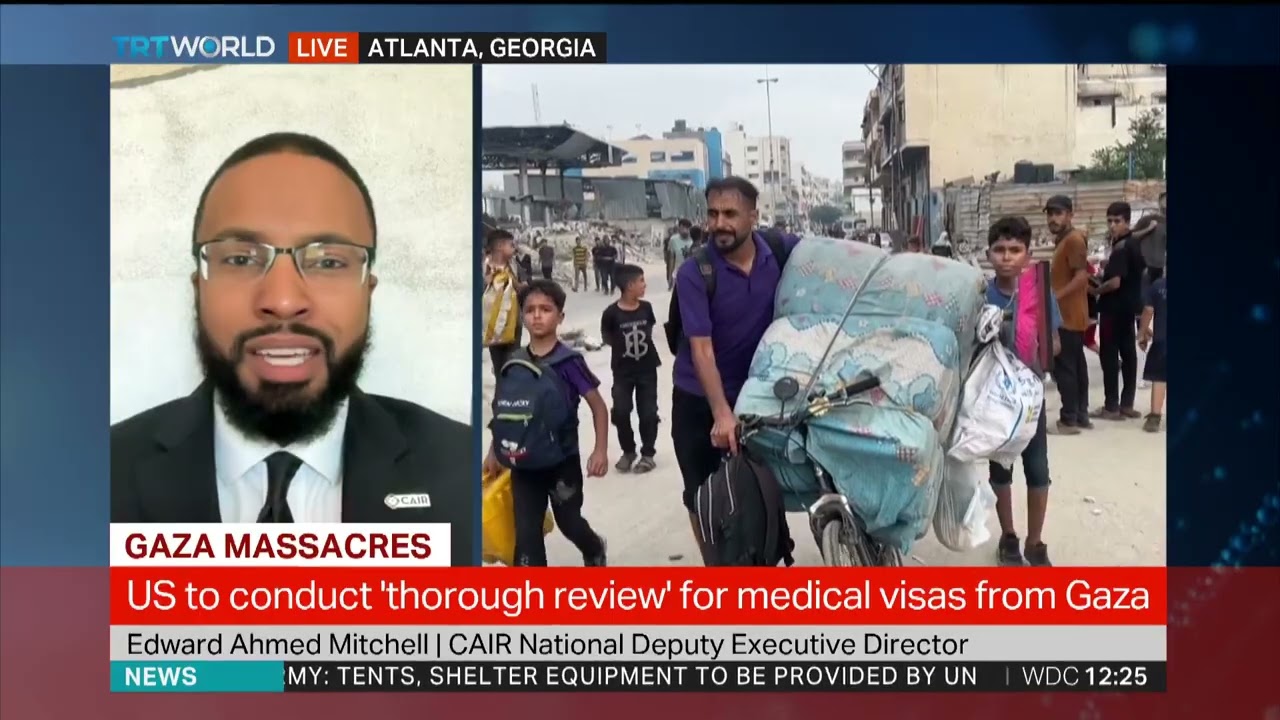 “Pure Insanity”: Edward Ahmed Mitchell (CAIR) Slams Gaza Visa Ban on TRT World