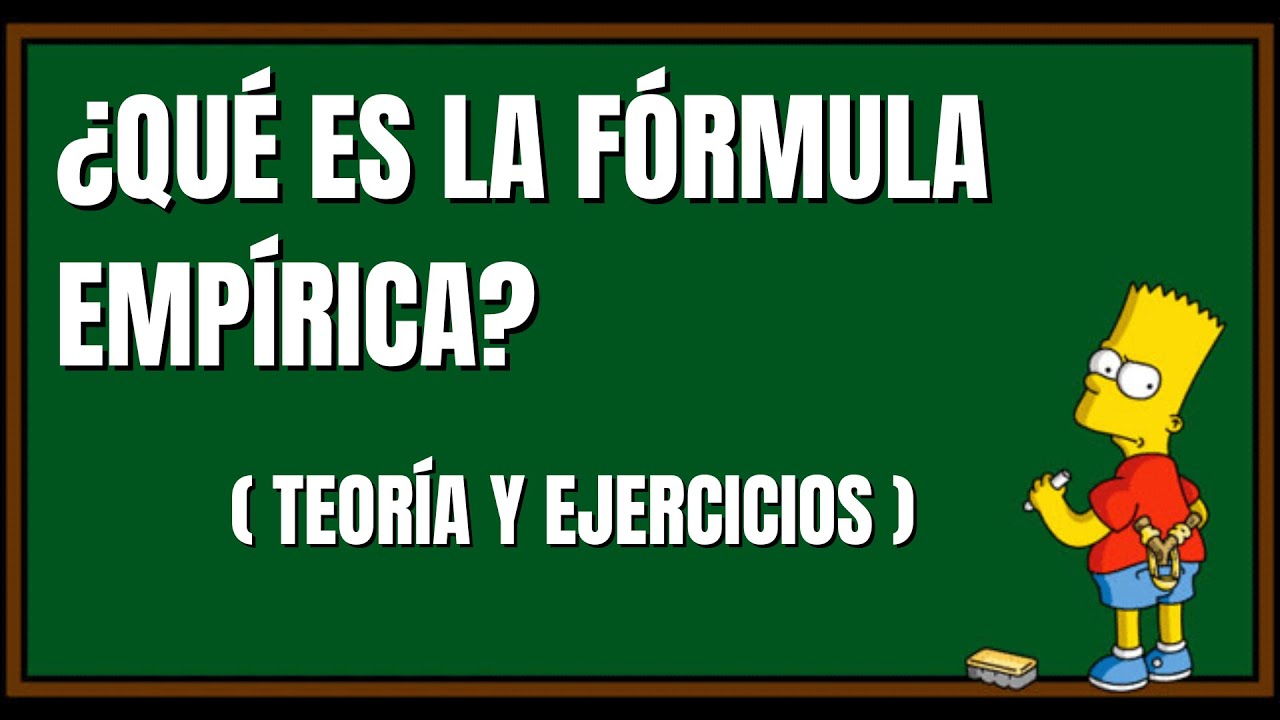 👨‍🔬 ¿Qué es la FORMULA EMPÍRICA ⚗️ de un compuesto en QUÍMICA y cómo calcularla? #quimica