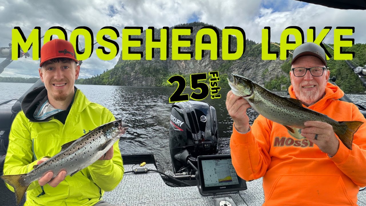 MOOSEHEAD LAKE - Spring Fishing! TROLLING for Salmon, Lake Trout, & Brook Trout!
