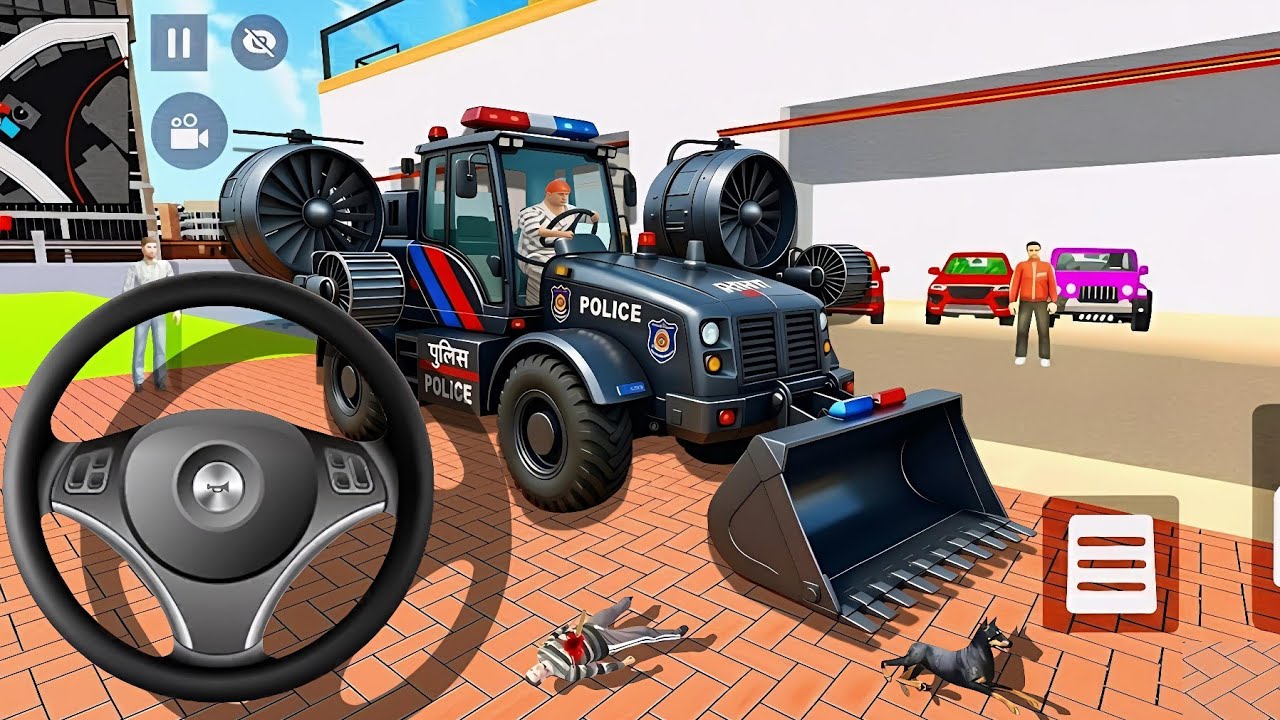 😘Indian Thift Auto Simulator🤩Indian Showroom Purchase🥰Modified Lexry Black police  jcb  And Bike😘Gme