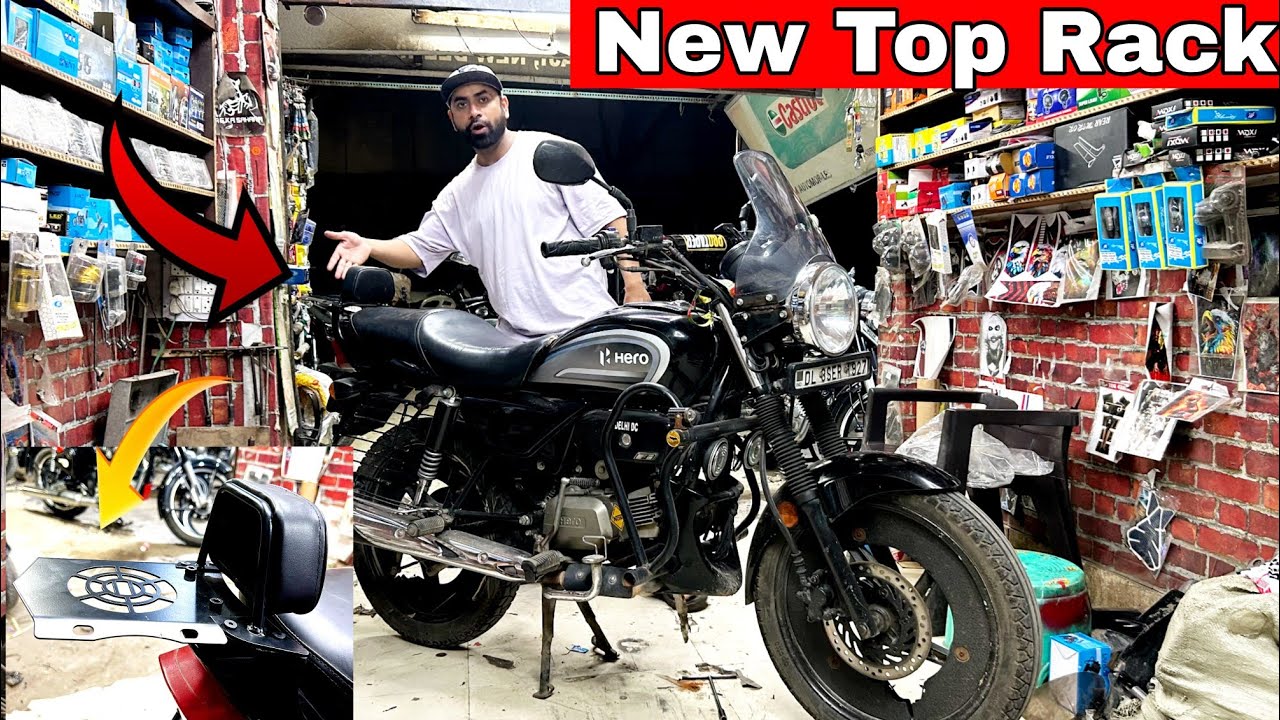 Khushi Me New Top Rack Laga diya | Hero Splendor New Grab Handle 🔥 | touring modified Splendor