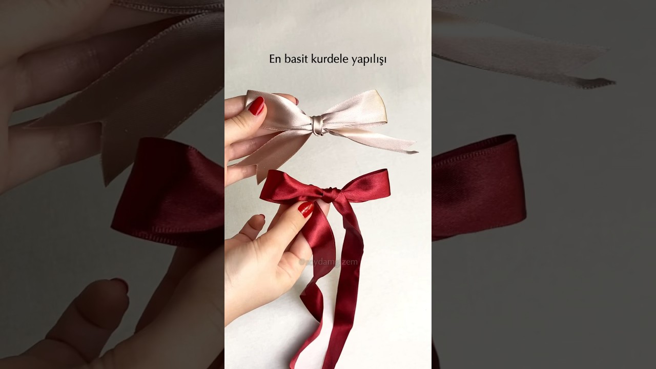 Easy Ribbon Tutorial 🎀 #ribbon #diy #sa&ccedil;modelleri #easyhairstyle #hairinspo #kurdele #fiyonk #toka