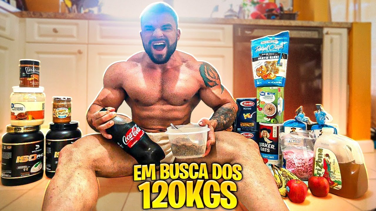ATLETA PRO EM OFF EM BUSCA DOS 120KG! *todas as refeições do dia*