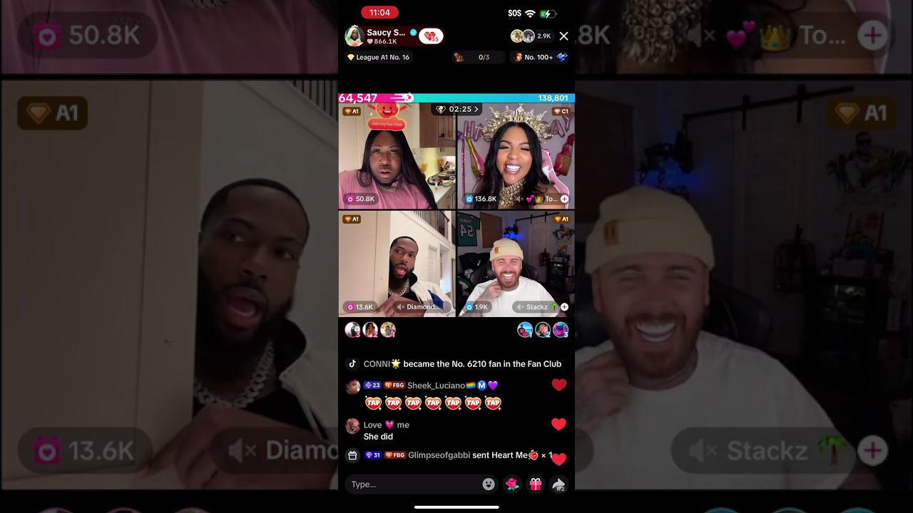 TikTok live Feb 1st nupe and Santana cooking dinner together pt.2