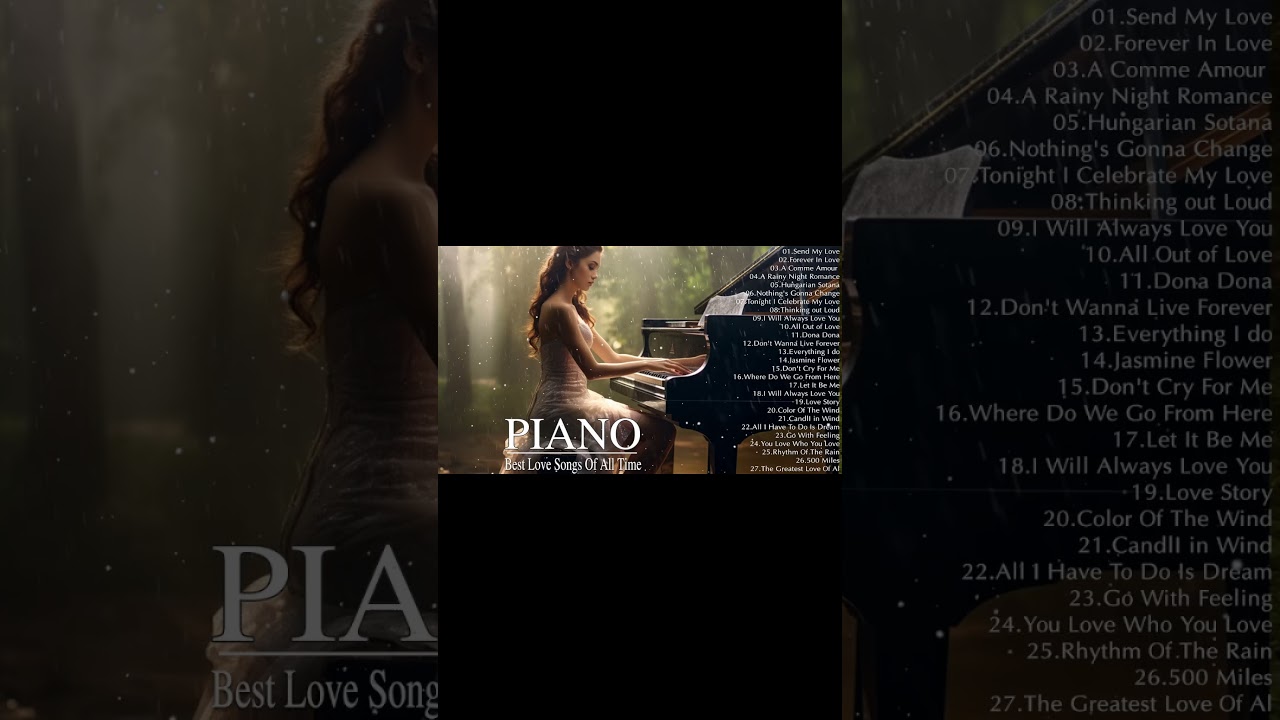 Romantic Piano Love Songs Melodies - Best Love Songs Playlist - Relaxing Piano Instrumental Music