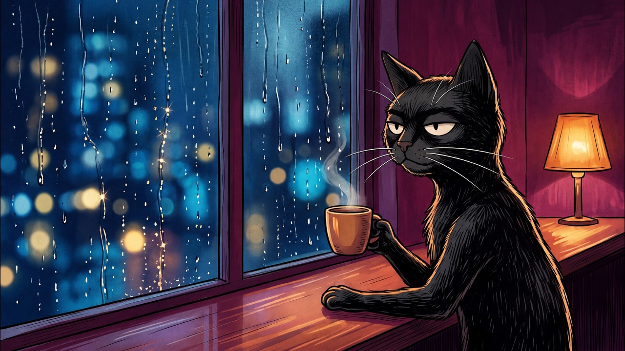 Rain on the Awning &mdash; Rainy Night Noir Jazz | Smoky Saxophone for Deep Sleep & Study