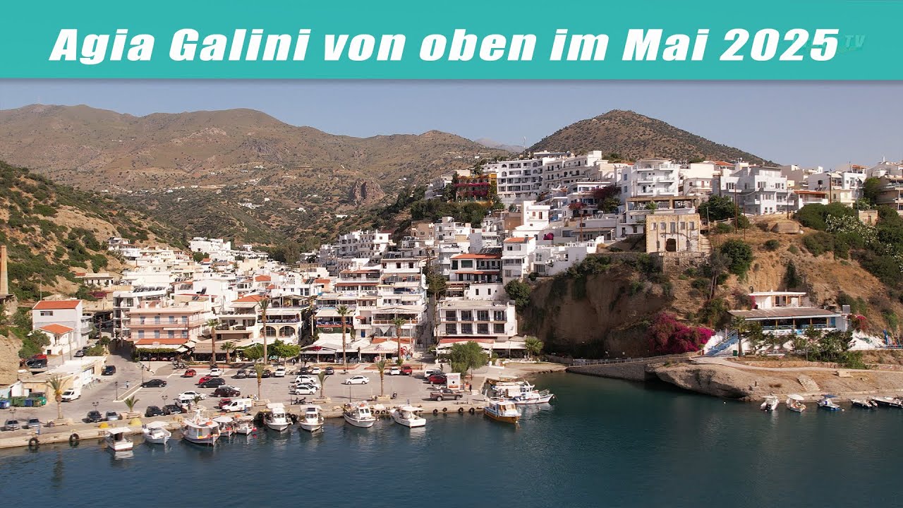 Agia Galini von oben im Mai 2025   Kreta/Crete/Griechenland   2025   4K